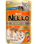Nekko Pouch Cat Food Real Tuna Topping Katsuobushi In Jelly 70gm